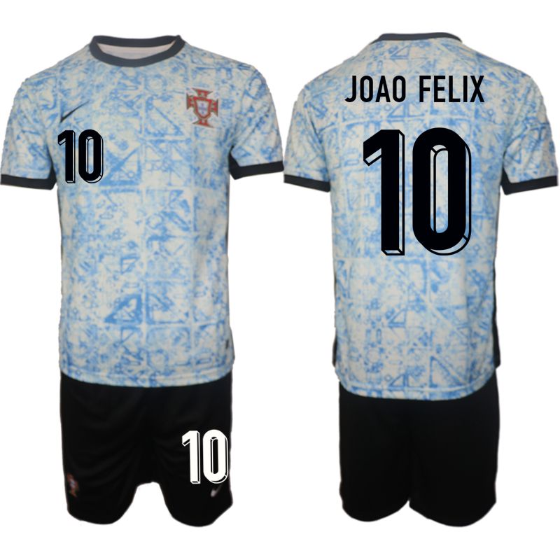 Men 2024-2025 Season Portugal away black #10 Soccer Jersey